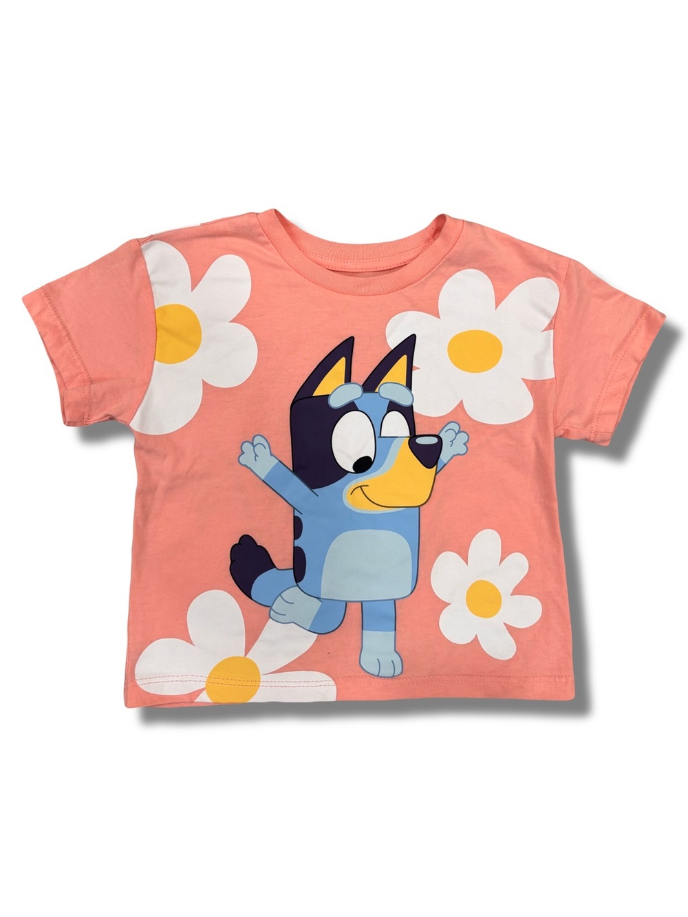4T Girls Bluey & Bingo Pink Floral Graphic Tee